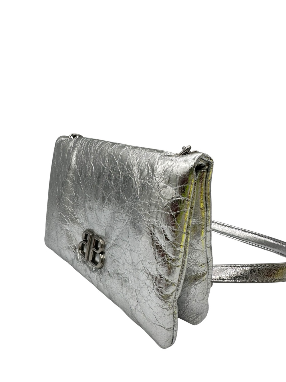 BALENCIAGA Nano Monaco Metallized Leather Bag - Picture 9 of 16